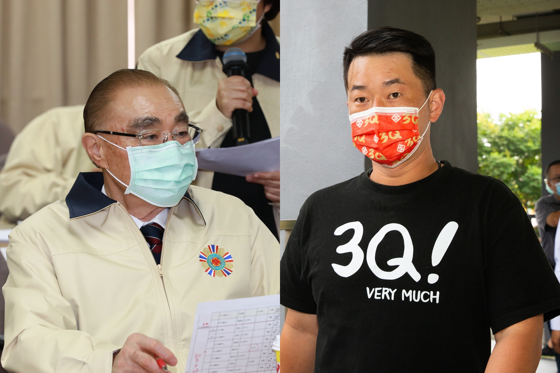 退輔會主委馮世寬（左）針對日前基進黨立委陳柏惟（右）欲用台語質詢一事，表示自己希望他用國語。（本刊資料照）