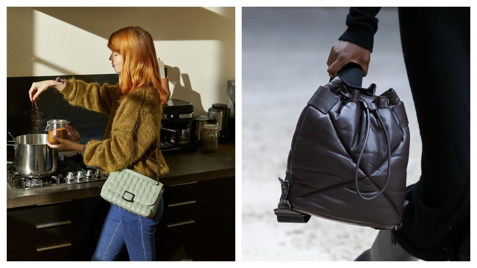 Longchamp 2021秋冬推出Brioche新色新款,與全新的Le Pliage Cuir Doudoune系列,兩款包體澎鬆,無論是觸覺還是視覺都好療癒。(Longchamp提供)