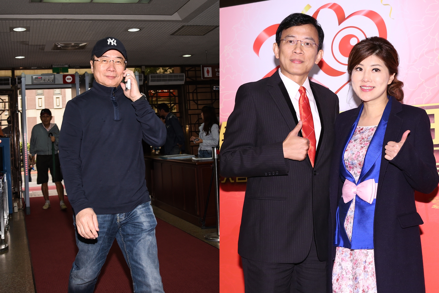 前立委蔡正元（左圖）因為2016年稱彭文正（右圖左）與李晶玉（右圖右）赴美生子還回台「詐健保」，遭到正晶夫婦提告求償，如今全案定讞。（本刊資料照）