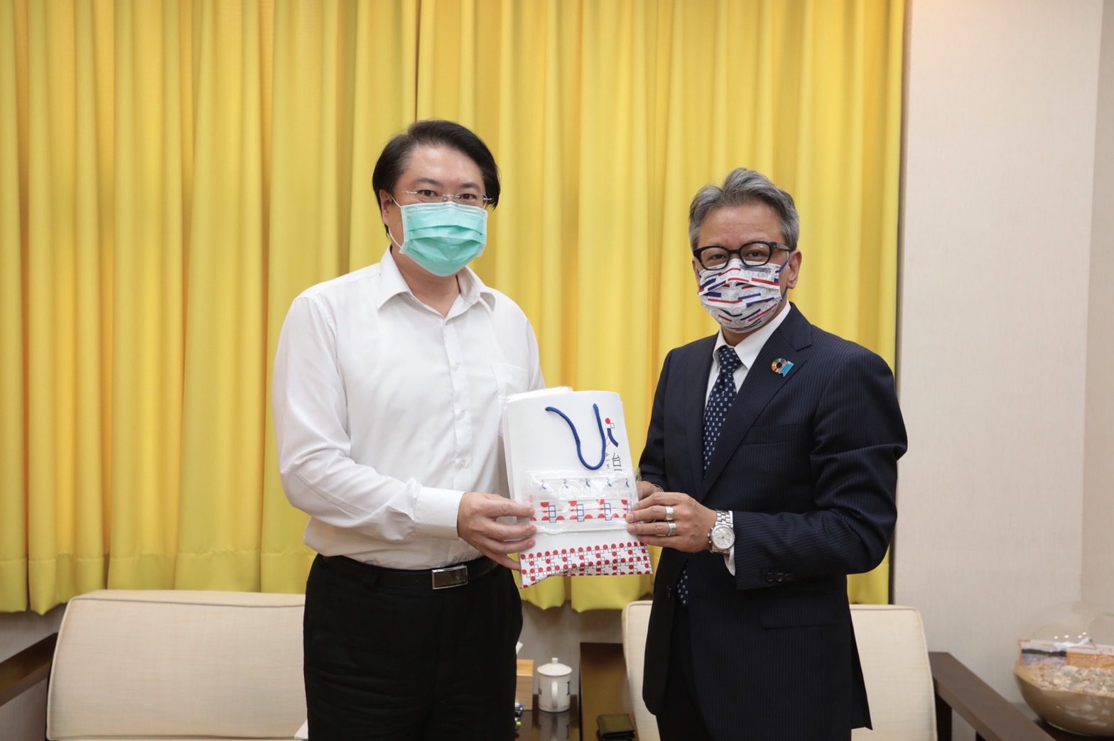 日本台灣交流協會副代表横地晃到訪。（基隆市政府提供）