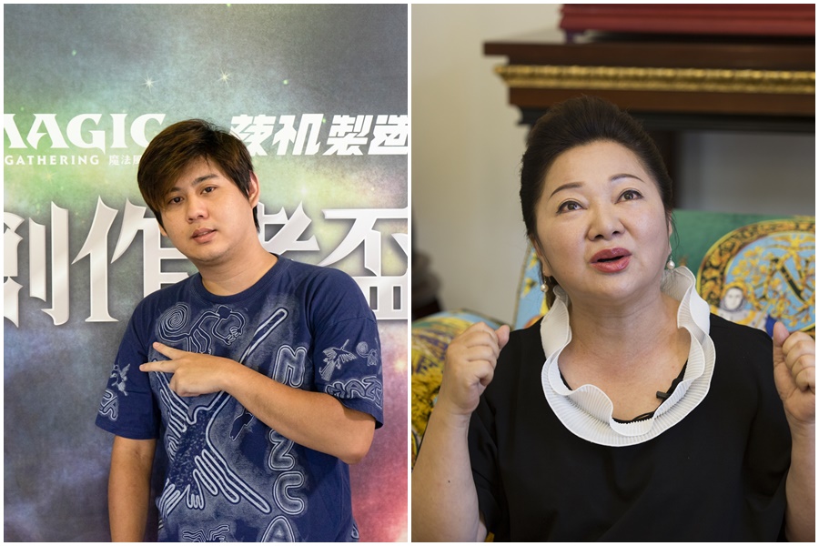 老K（左圖）與龍龍霸凌事件持續延燒，近日老K年初拿白冰冰（右圖）女兒命案開玩笑畫面被挖出，遭網友砲轟。（翻攝自老K臉書、資料照）