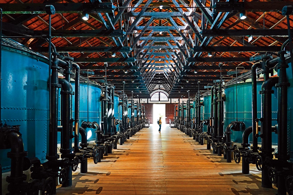 台南「山上花園水道博物館」是台灣目前唯一完整保留14座英國百年快濾筒的博物館。