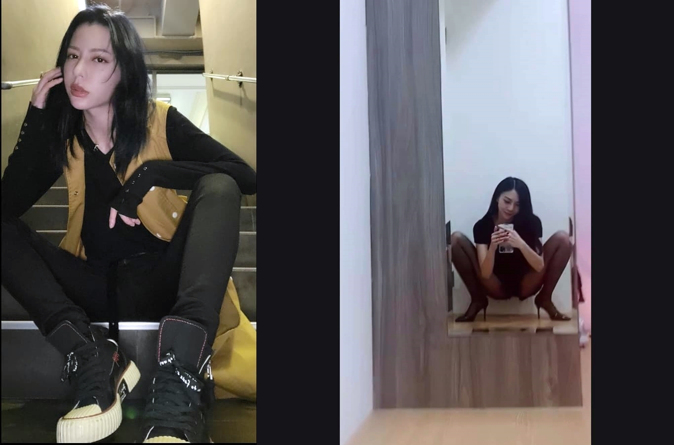 莉婭（右）又被網友攻擊，謝和弦的前妻Keanna再被扯出。（翻攝Keanna的IG、莉婭的臉書）