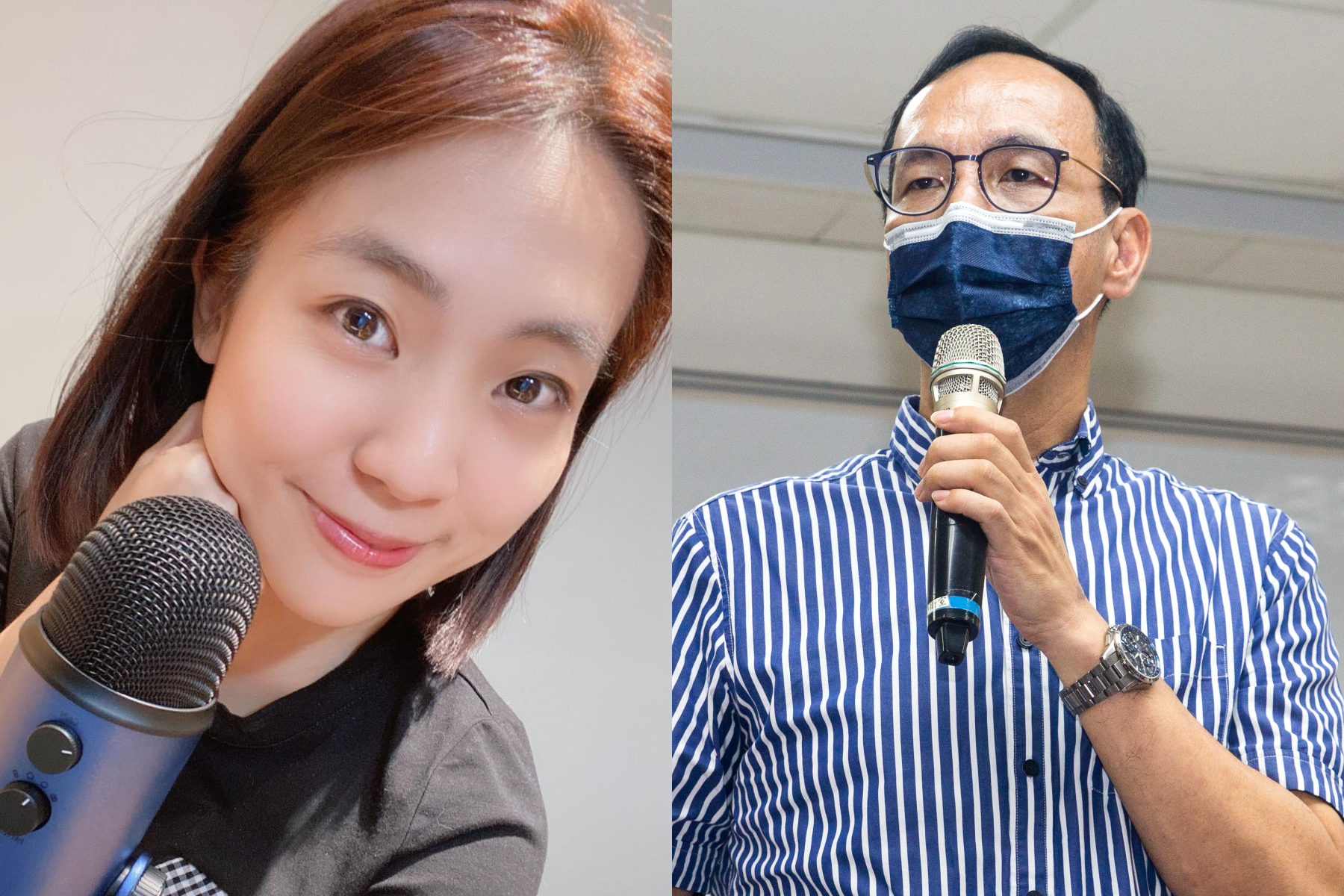 台北市議員徐巧芯（左）日前驚爆退出國民黨內政論群組，被傳是不滿黨主席朱立倫（右）的新人事布局。（翻攝自徐巧芯臉書、本刊資料照）