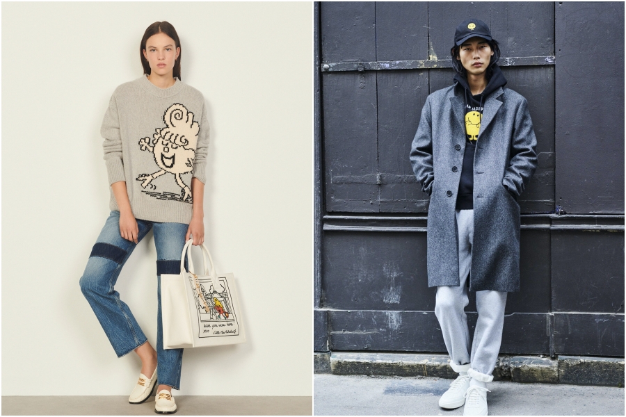 Sandro x Mr. Men and Little Miss聯名系列，是為慶祝繪本面世50週年。（Sandro提供）