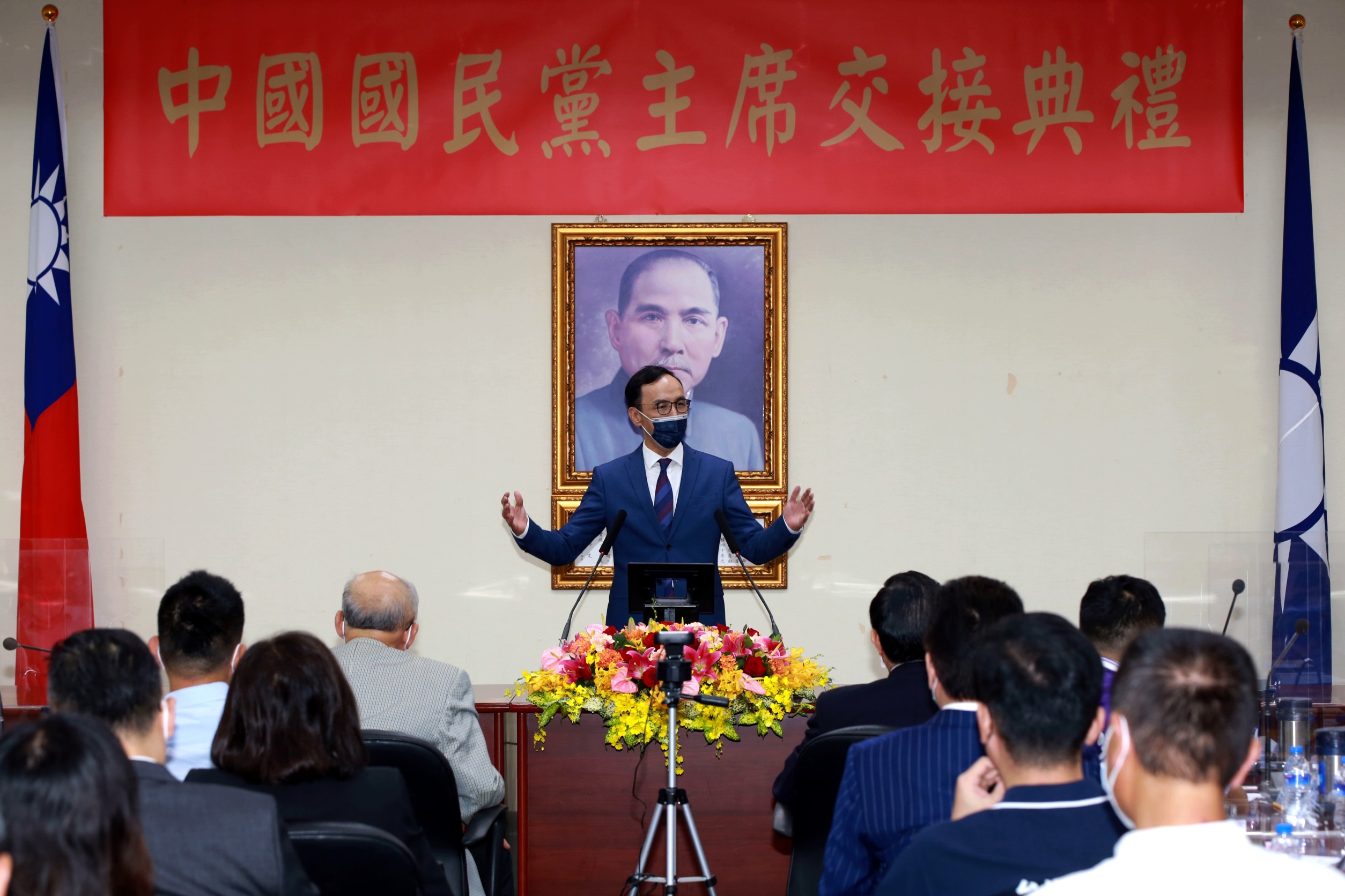 朱立倫今日正式接任中國國民黨主席。（國民黨提供）