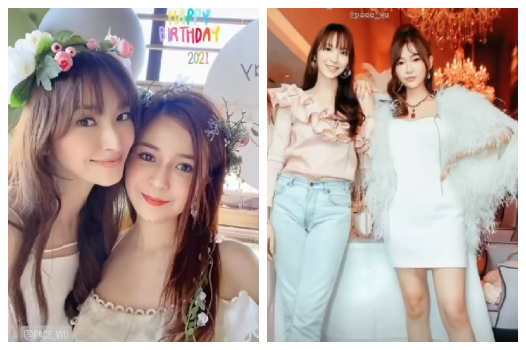 吳佩慈在IG曬出43歲生日照，與閨密同歡。（翻攝吳佩慈IG）