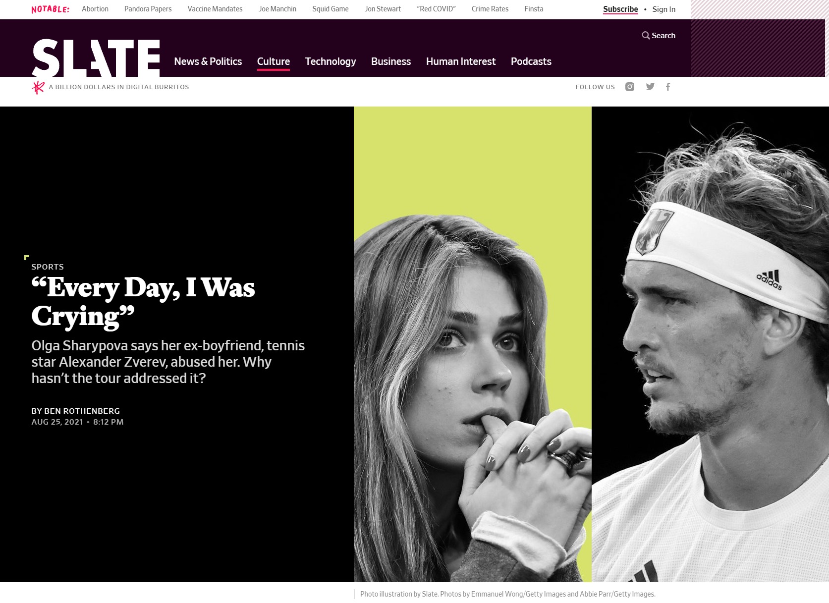 歐莉亞今年8月向《Slate》訴說身心受創的過程。(翻攝Slate網站)