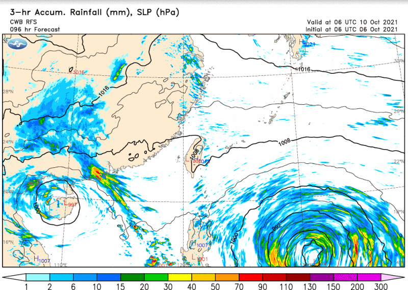 未來恐有熱帶系統靠近台灣，降雨機率提高。（翻攝自中央氣象局）