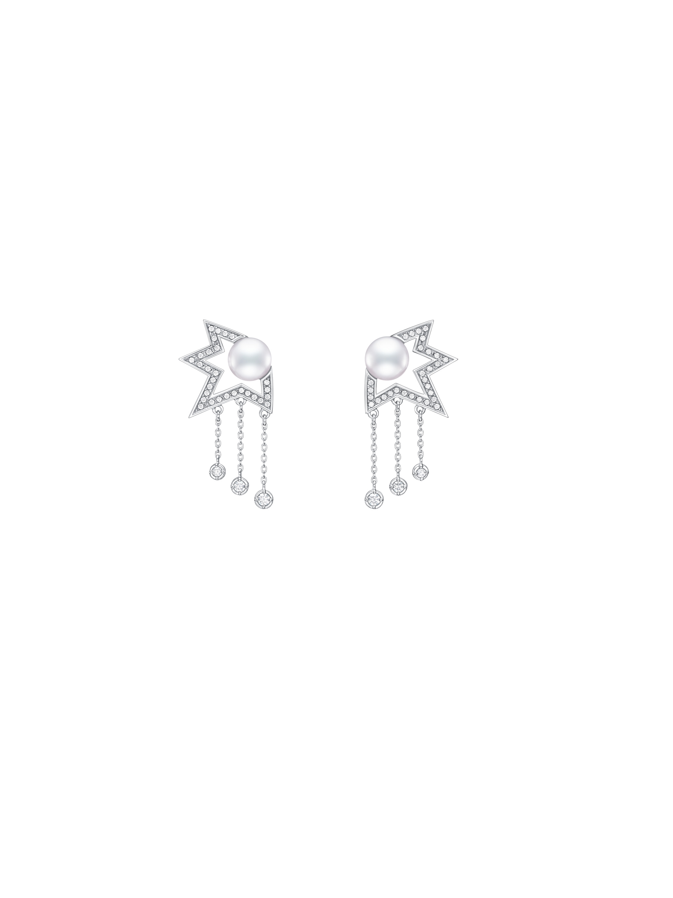 comet plus diamonds pave耳環。NT$222,000(TASAKI題供)