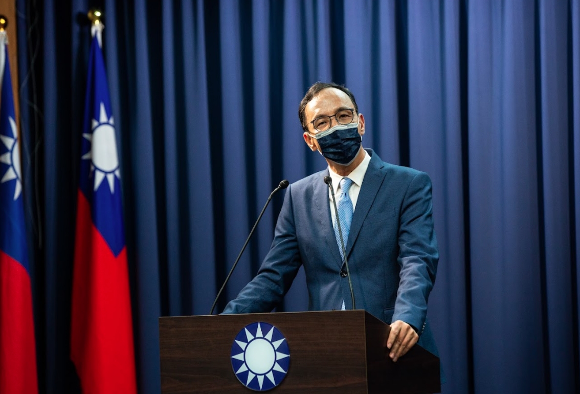 總統兼民進黨主席蔡英文於昨（6）日中常會中，恭賀朱立倫（圖）就任民進黨主席，朱立倫對此回應。（資料照）