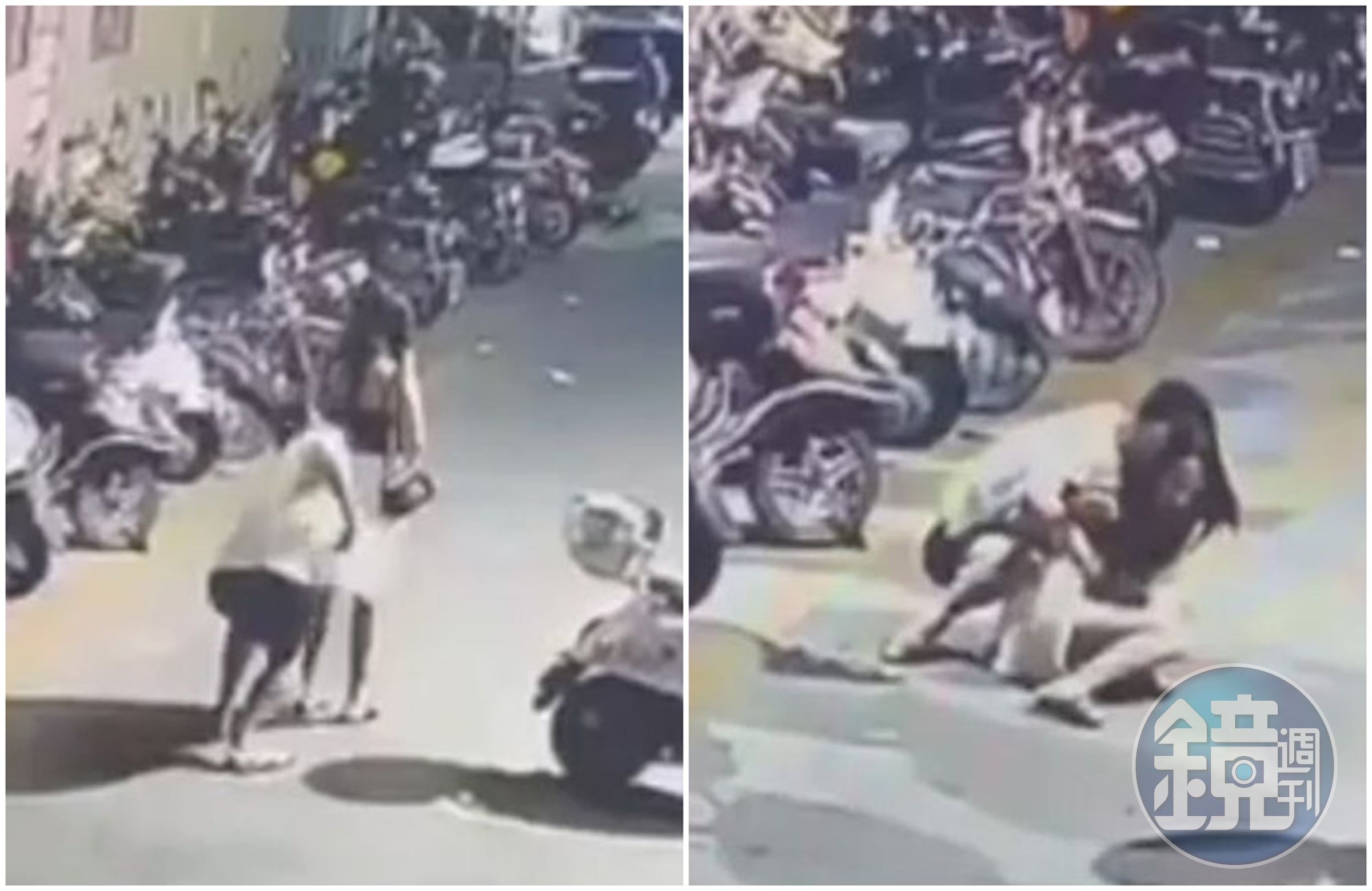 中國一名女子深夜走在巷弄中，被噁男壓在地上猥褻。（翻攝微博）