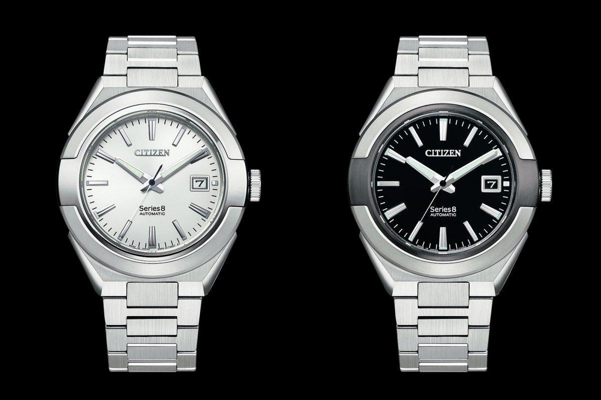 CITIZEN Series 8 870錶款，有著特殊的錶圈設計，同時裝載新的0950自動上鏈機芯，動力儲存50小時，並通過日本工業規格「JISB7024」，抗磁性佳。定價約NT$58,000。