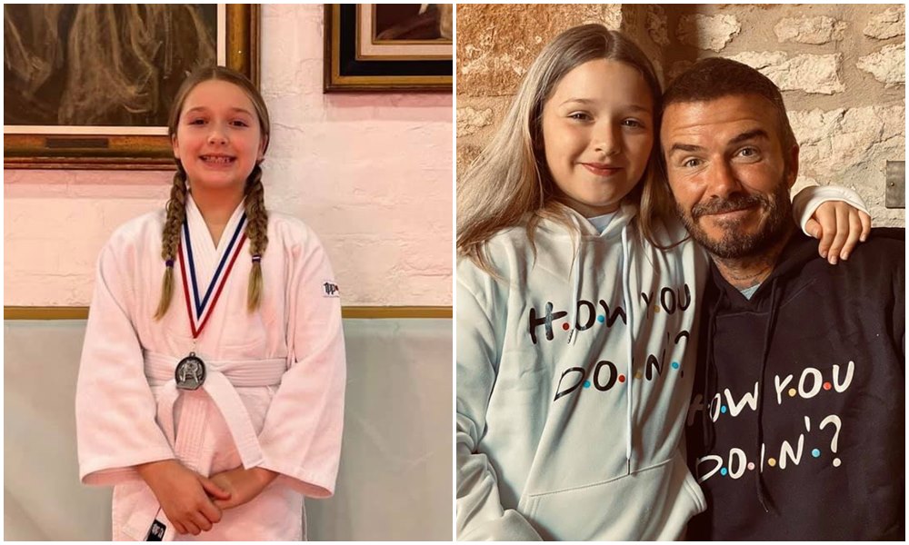 貝克漢的女兒哈珀完美繼承運動基因。（翻攝David Beckham IG）