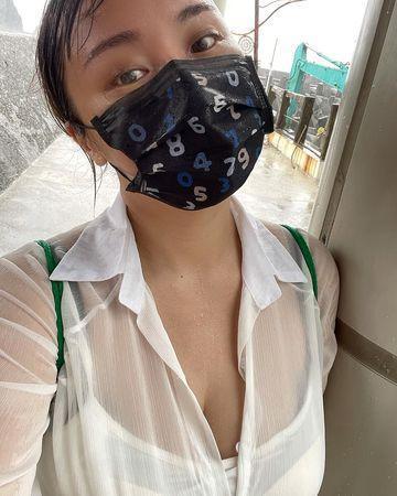 開水小姐的旅行遭到颱風攪局。(翻攝自開水小姐IG)