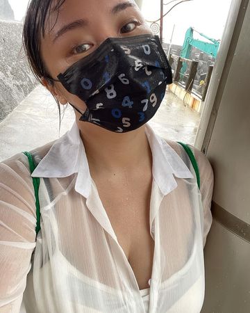 開水小姐的旅行遭到颱風攪局。（翻攝自開水小姐IG）