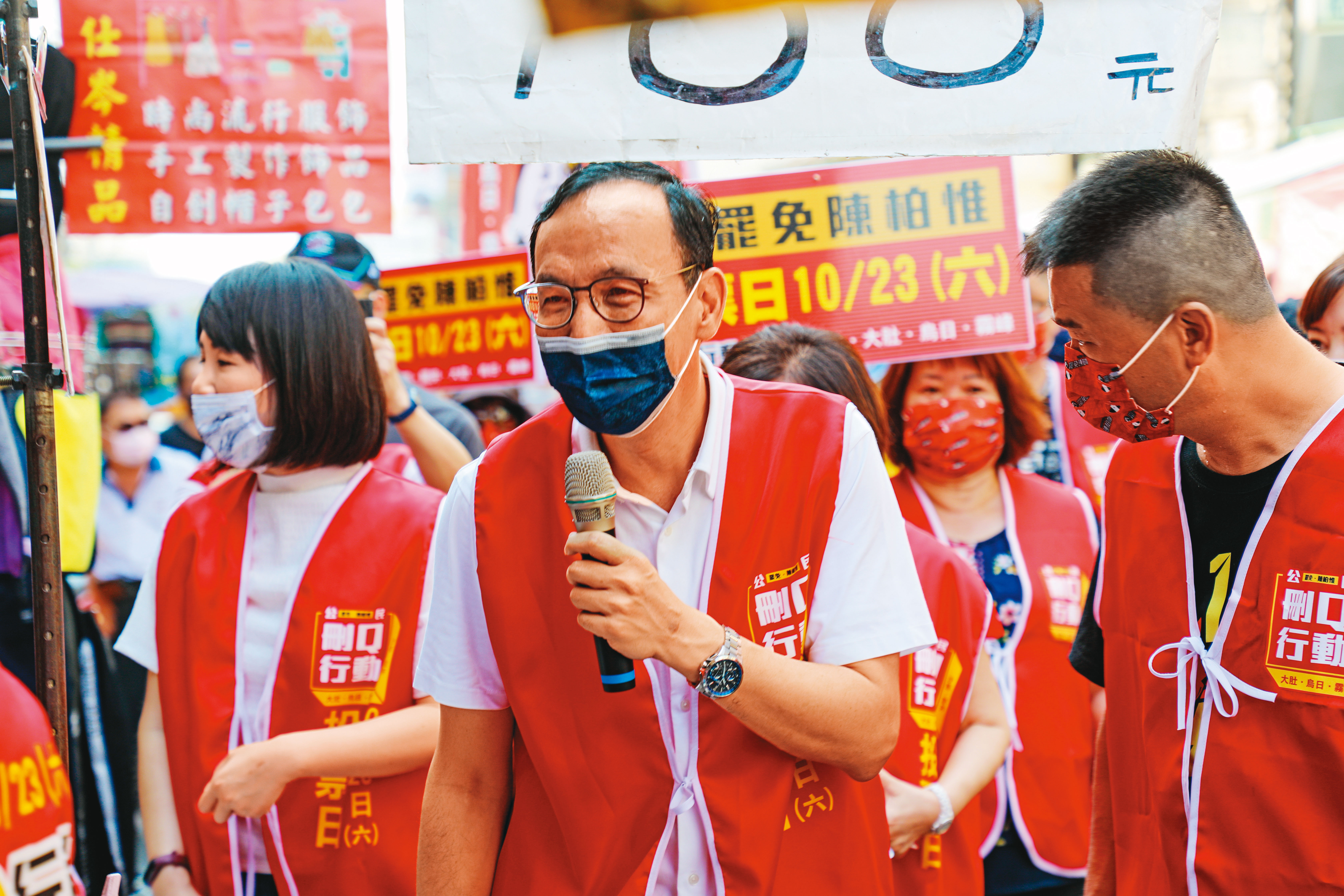 陳柏惟罷免案是新任國民黨主席朱立倫的首戰,3日他在刪Q宣講批陳柏惟在國會評鑑拿零顆星,在立院零提案、零通過,是「3零」立委。(朱立倫辦公室提供)