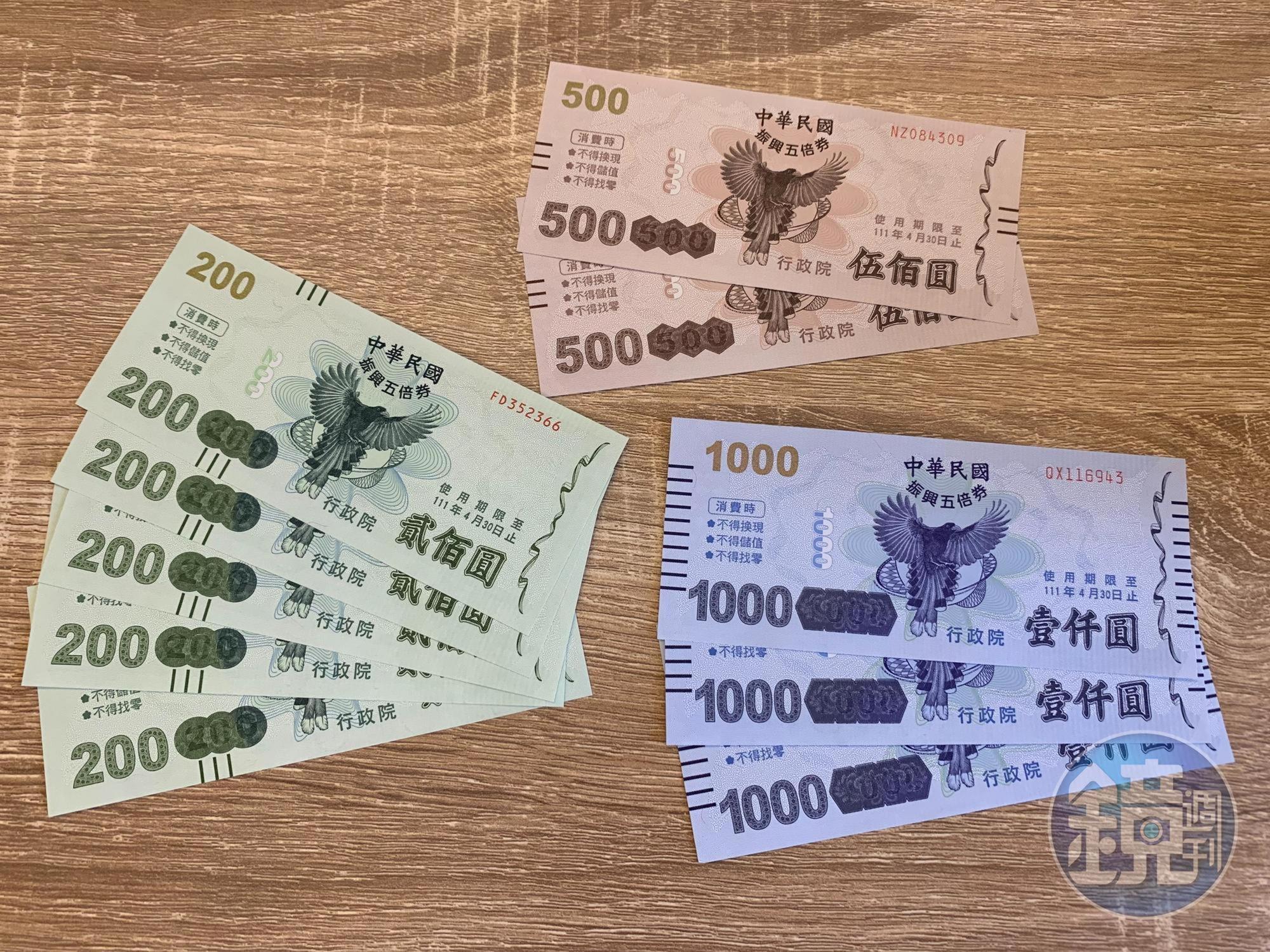 紙本五倍券8日起開放領用,許多縣市和店家都加碼優惠。