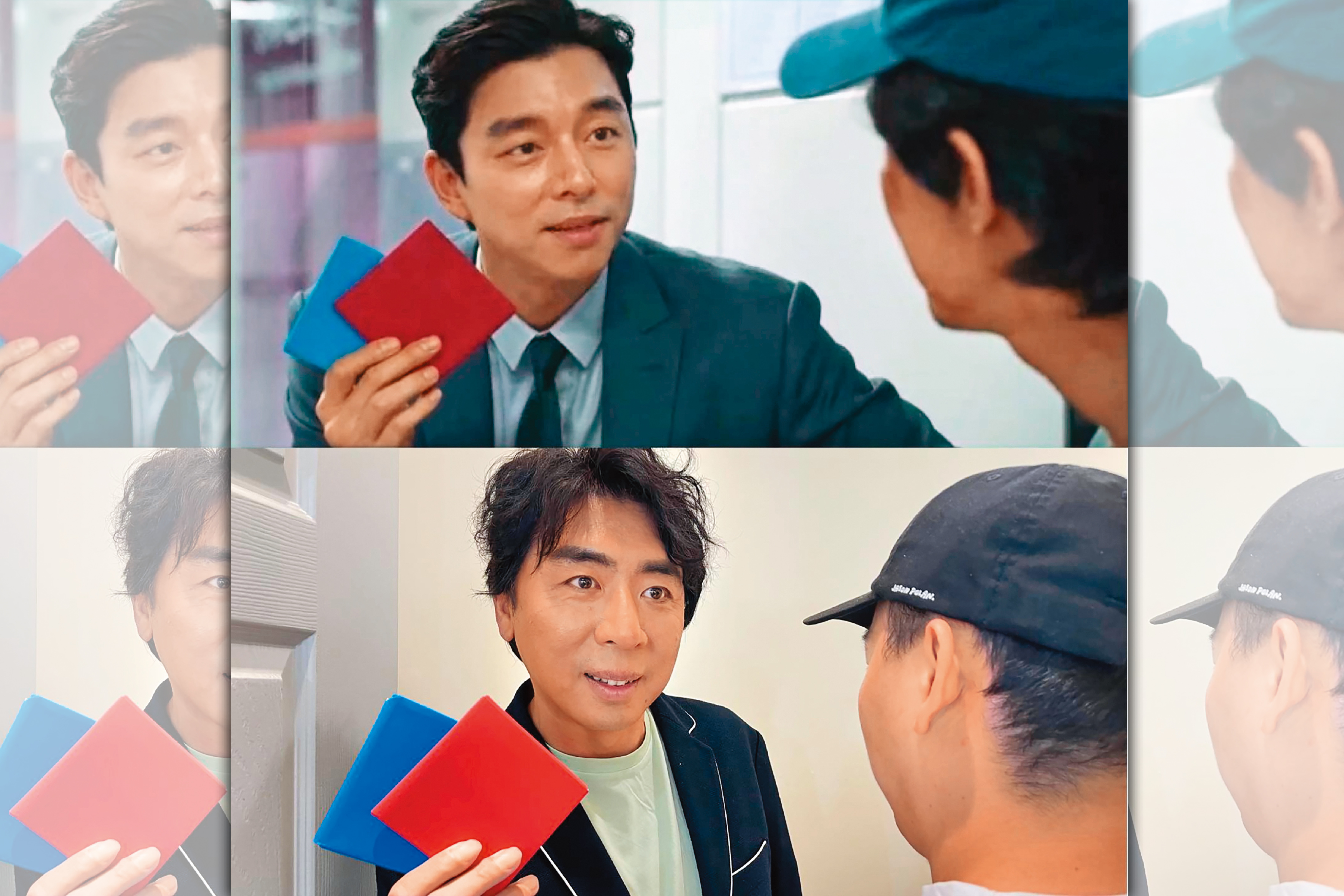 梁赫群（下圖）自稱和孔劉（上圖）「傻傻分不清楚」。嗯…兩張畫片是很像。（翻攝自梁赫群臉書）