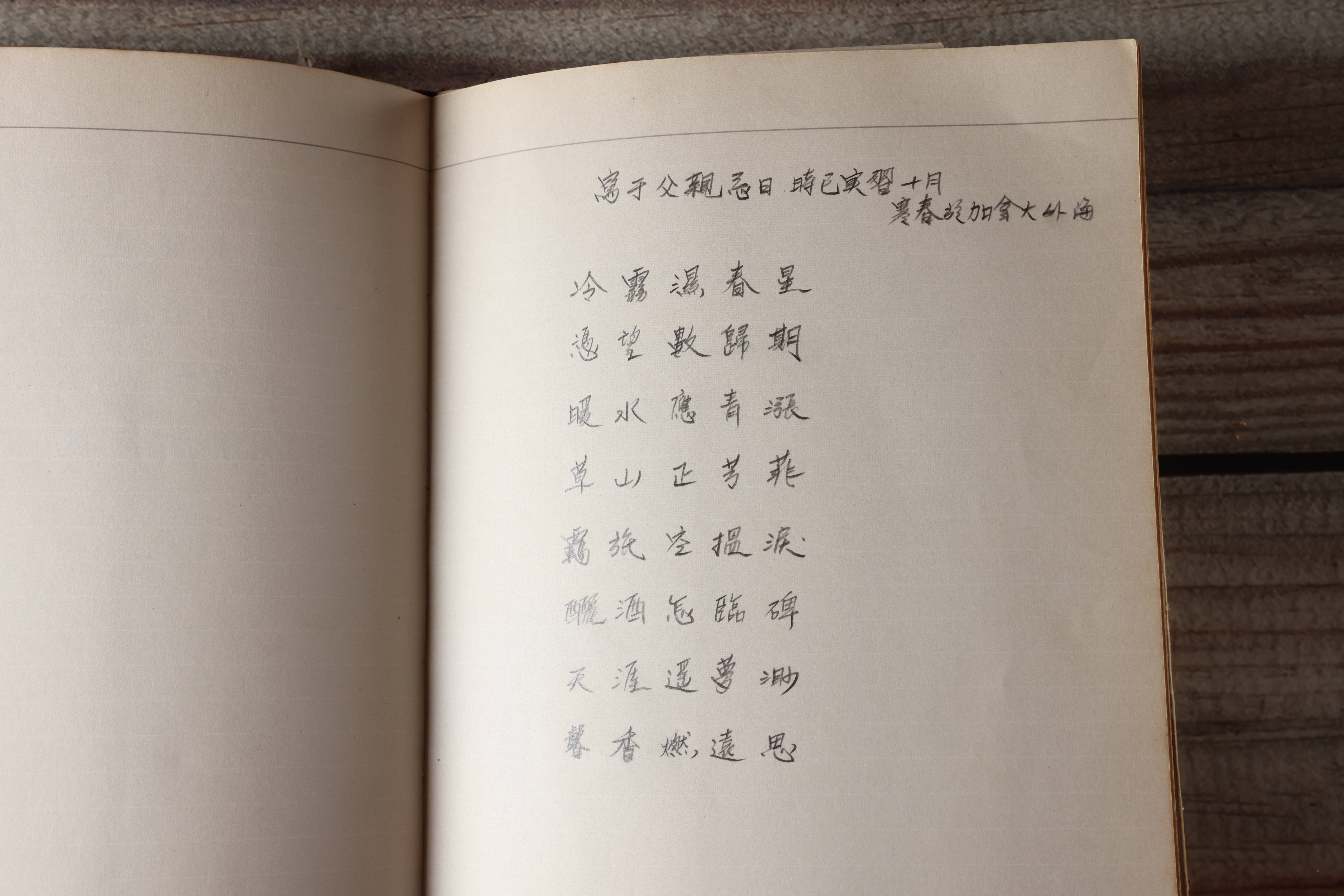 那時在船上常寫詩。