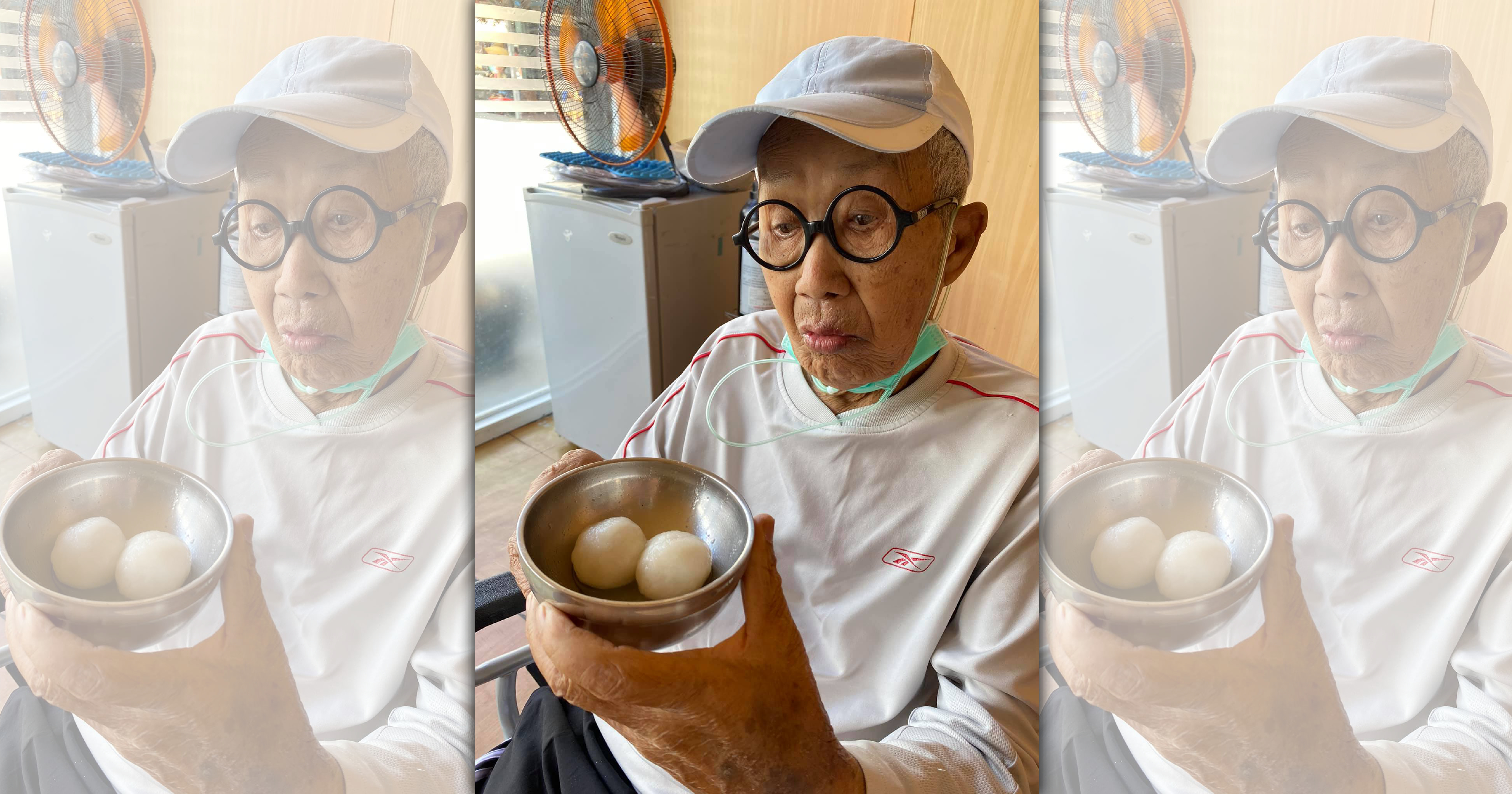 脫線三天前還跟醫生請假回家直播，秀出吃湯圓照。（翻攝台東脫線牧場脫線爸臉書）