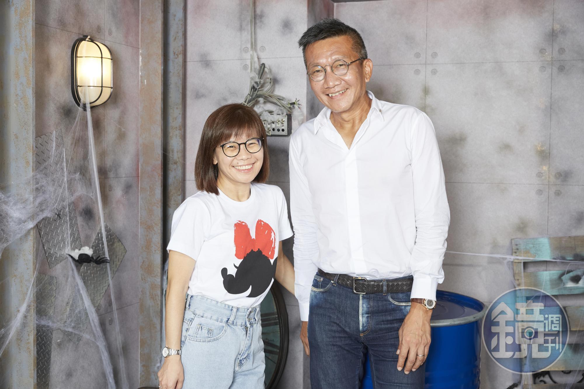 旭瑞文化傳媒投資董事長王冠中(右)成立拉普星球,以打造LARP遊戲生態圈為目標,由藝能中心副總經理王莉茗(左)負責統籌執行。