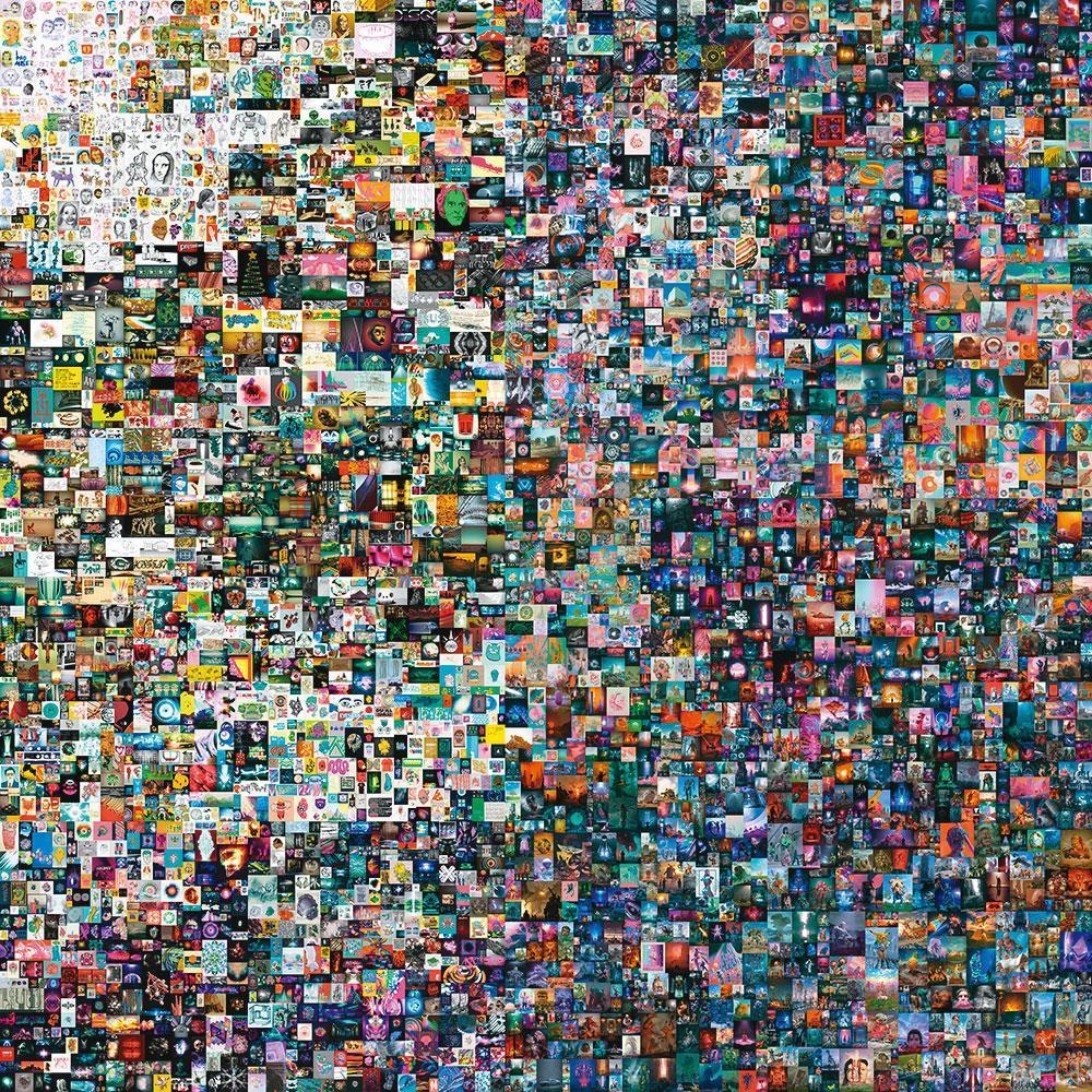 美國數位藝術家Beeple的《Everydays: the First 5000 Days》。（翻攝佳士得官網）