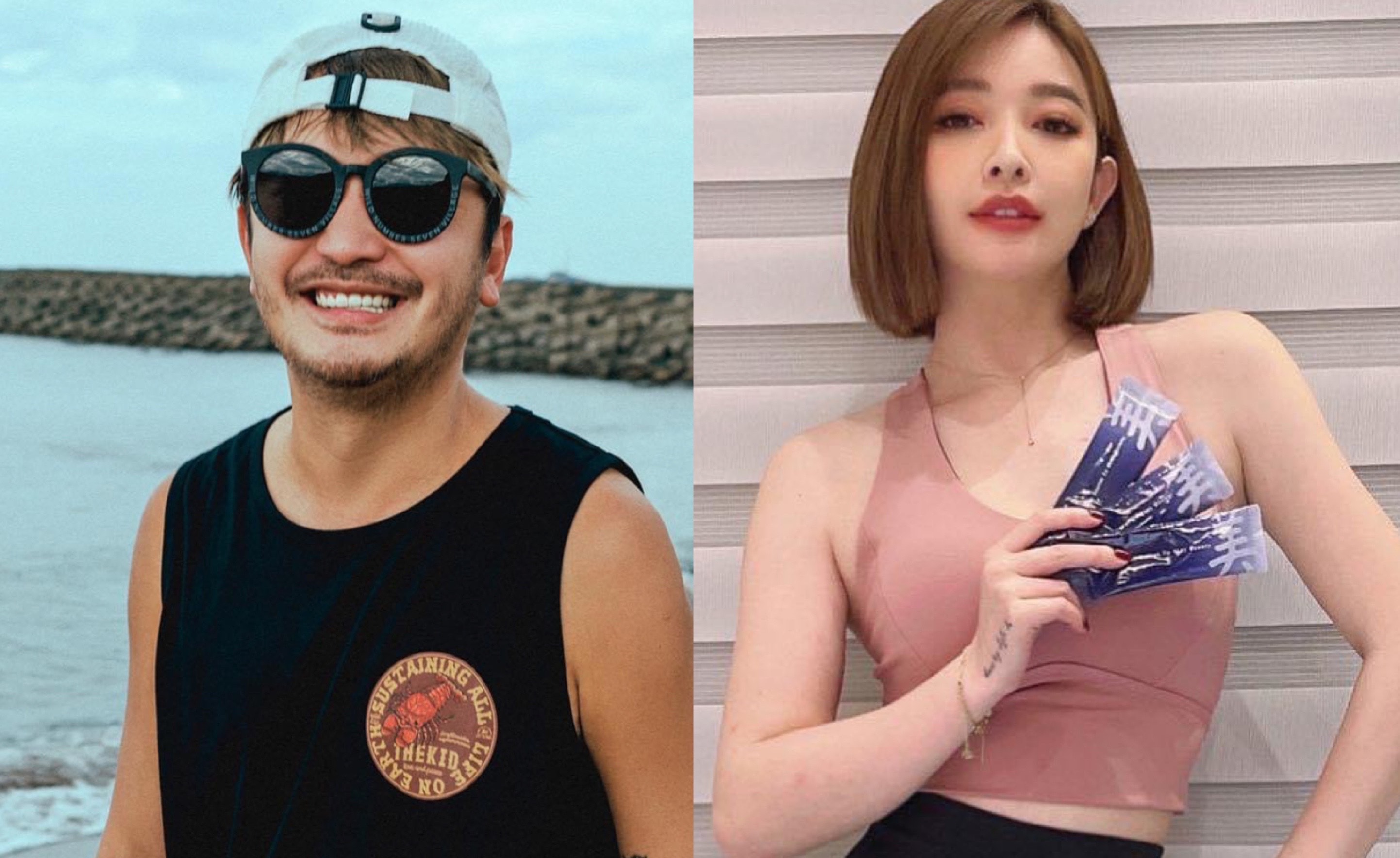 KID接受訪問坦言剛與許維恩分手前期，午夜夢迴都是對方的身影。（翻攝自KID、許維恩臉書）