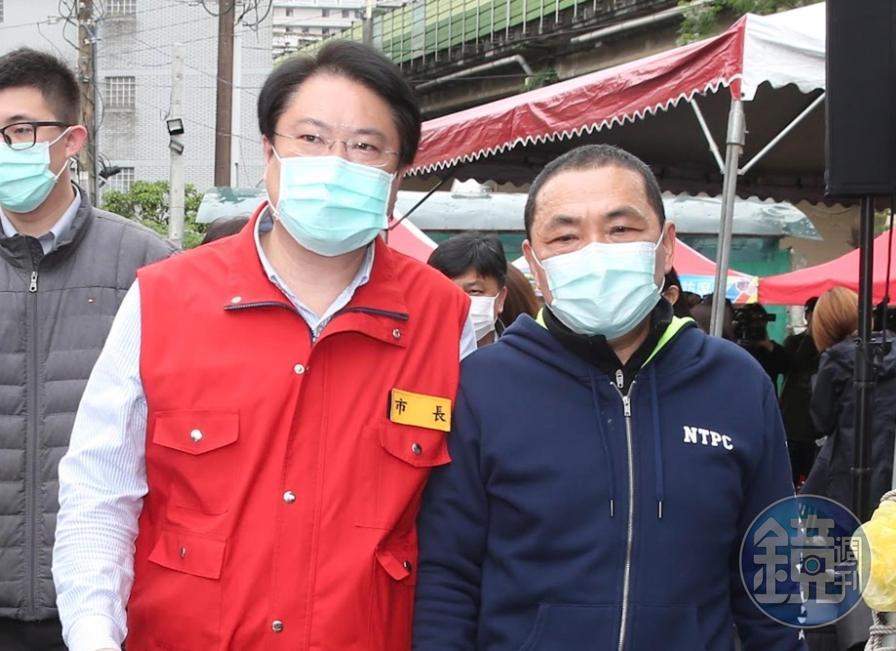 基隆市長林右昌（左）拋出北北基行政區整併構想，新北市長侯友宜（右）認為，國土規劃應從上位來思考。（本刊資料照）