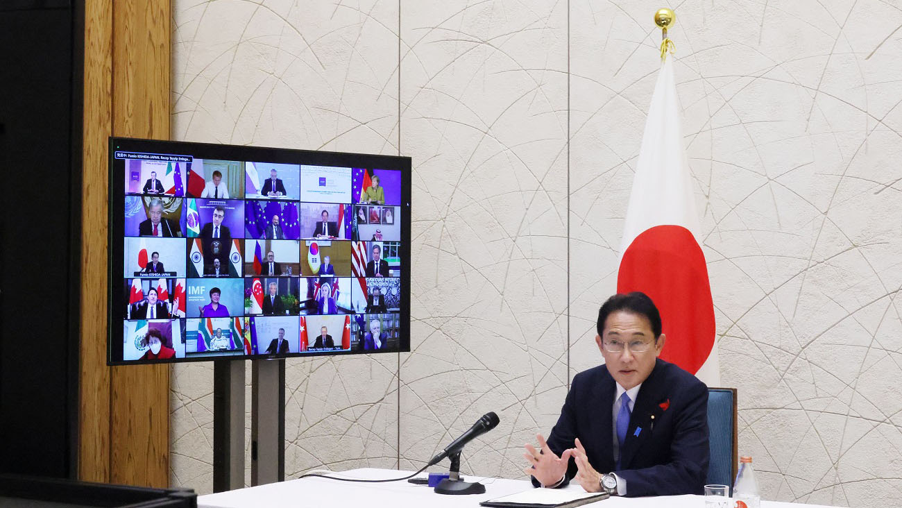 奉祀第二次世界大戰甲級戰犯的日本靖國神社近期舉行秋祭，日本新任首相岸田文雄雖未親自到場參拜，但供奉供品。（翻攝岸田文雄推特）