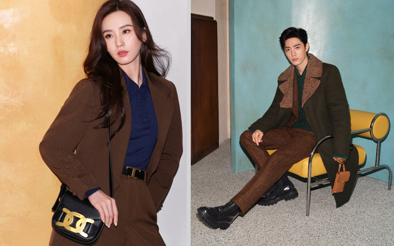 劉詩詩（左圖）與肖戰（右圖）攜手演繹TOD’S秋冬廣告大片。（TOD’S提供）