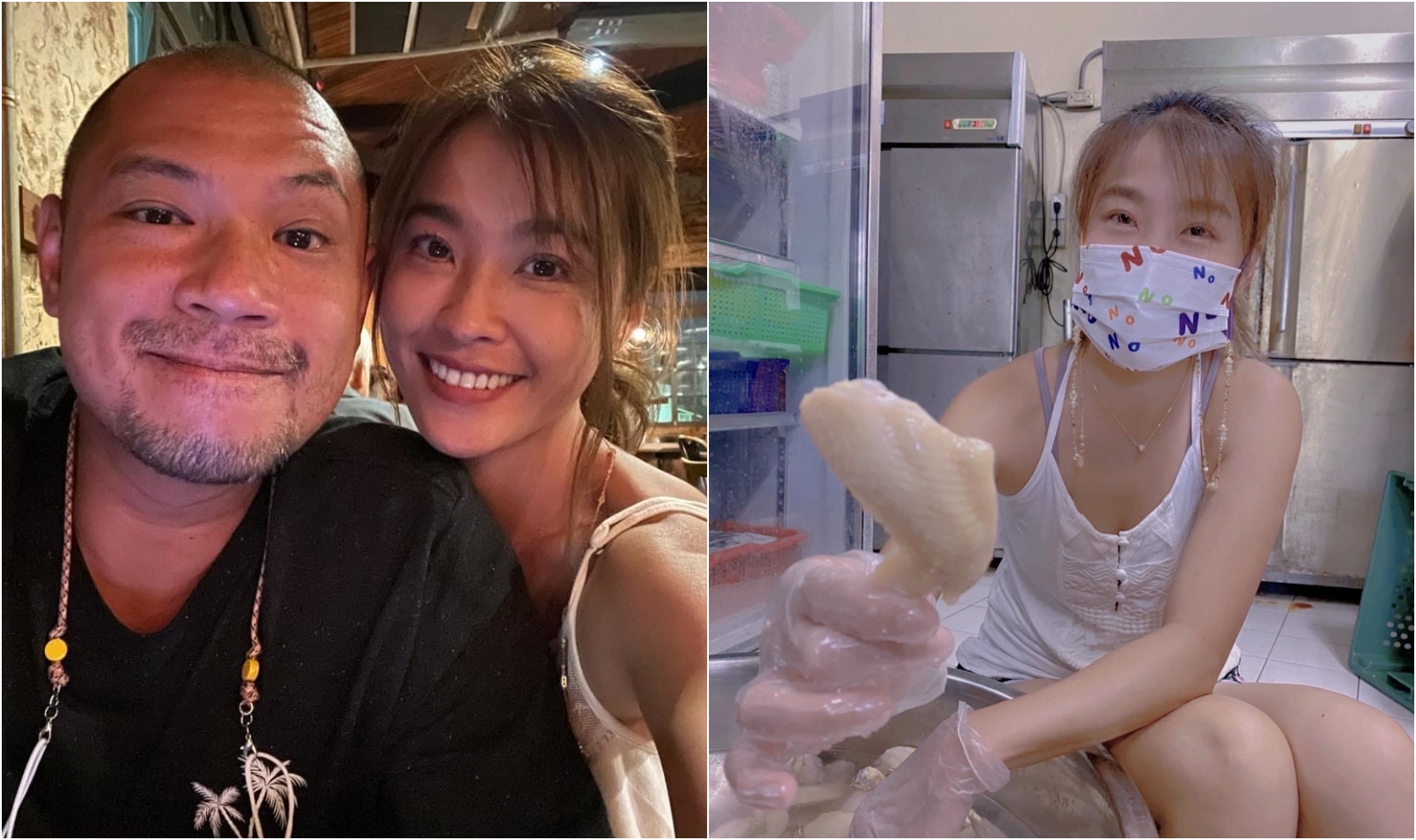 金剛與小嫻兩人忙著做雞翅，沒空出門擺攤。從採買、製作到出貨不假他人之手，至今9月的訂單都還沒消化完（翻攝自小嫻臉書）