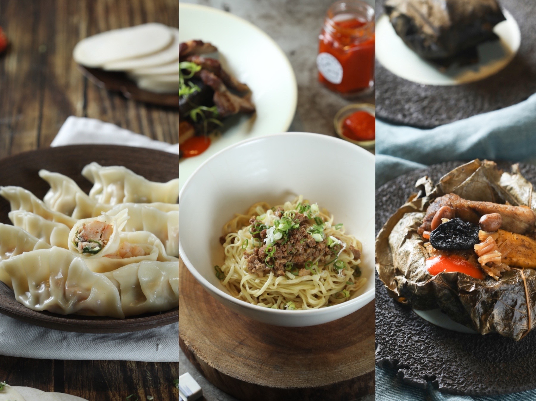 米其林推薦餐廳元YUAN推出水餃、乾麵和肉粽等冷凍調理包。