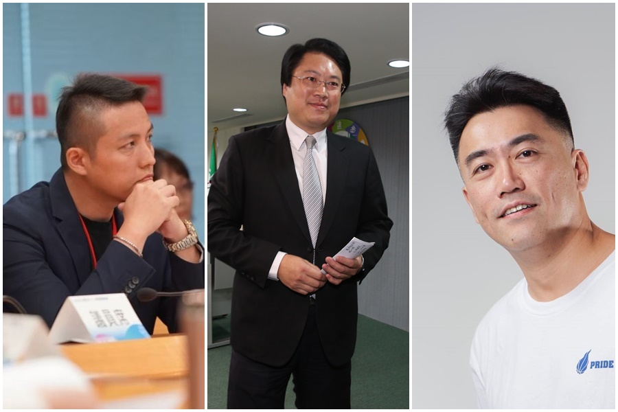 基隆市長（中）提出的大基隆「重劃升格」，遭新北（左）、基隆議員（右）批評。（翻攝自林沛祥、陳偉杰粉絲專頁／資料照）