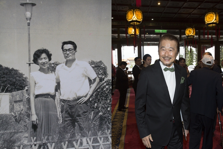 民進黨創黨主席江鵬堅（左圖右）日前被爆是國民黨的調查局臥底，民進黨前主席施明德（右圖）雖出面證實仍被質疑真實性。（翻攝自邱萬興臉書、本刊資料照）