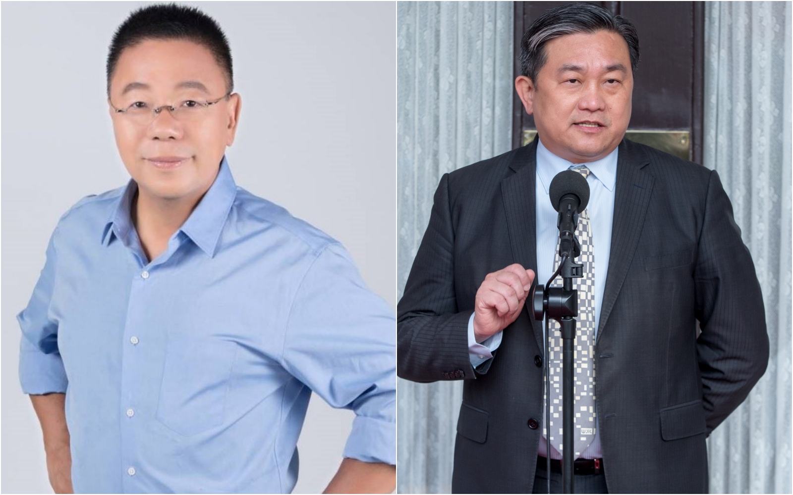 蔡育輝（左）分析，國民黨喊罷免師出無名，可能不會通過，王定宇（右）反批正因如此他們才全力抹黑陳柏惟。（左翻攝自蔡育輝臉書、右為資料照）