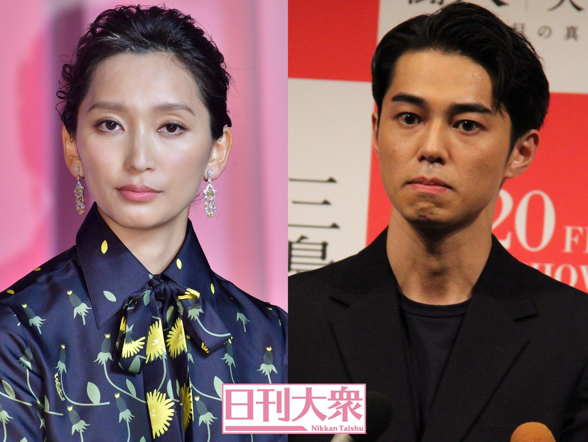 東出昌大（右）與杏的前夫妻關係降至冰點，不過他偶爾還是會探視小孩。（翻攝日刊大眾）