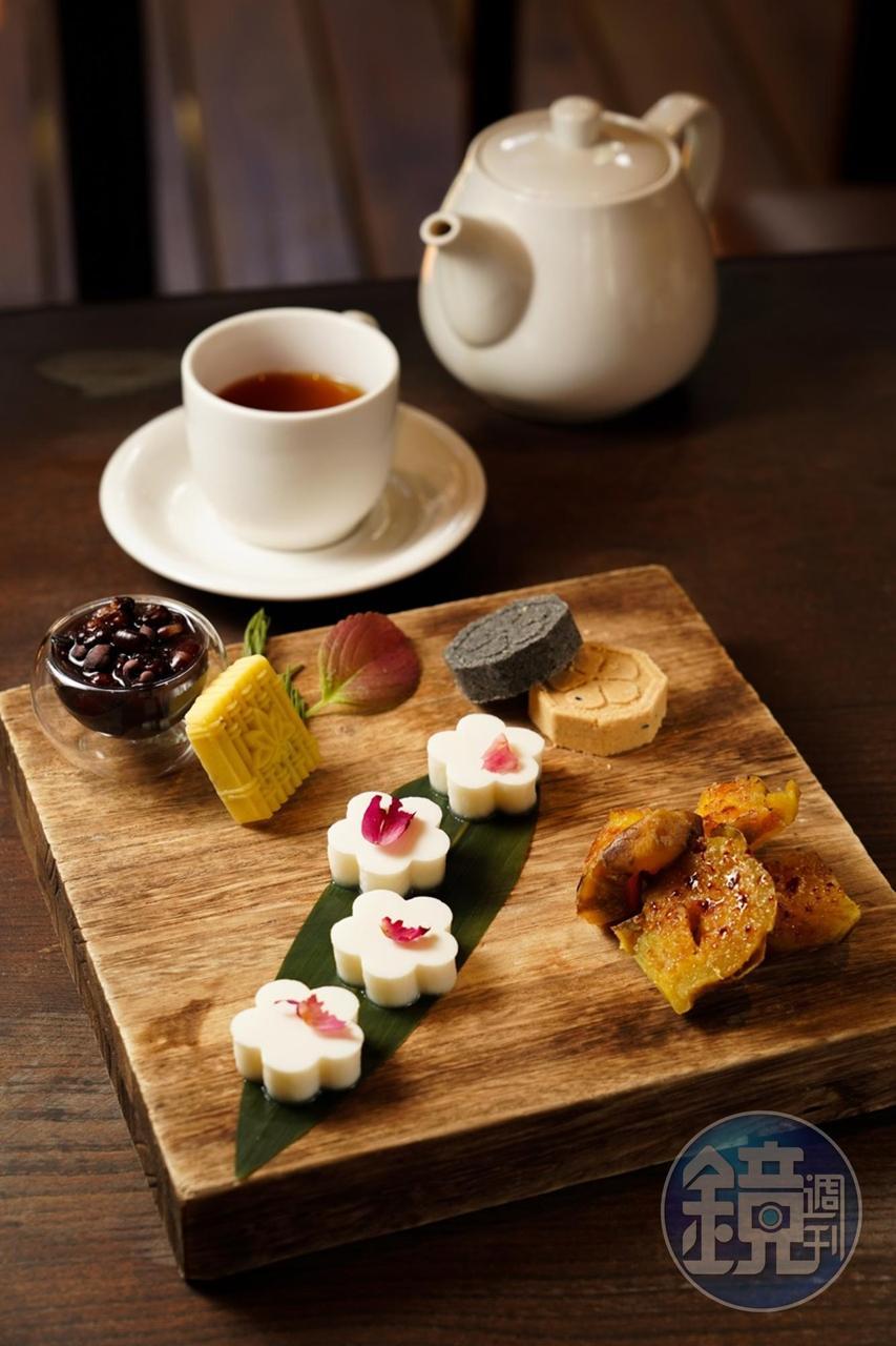 「美齡懷舊午茶」以春夏秋冬為靈感，打造中式下午茶套餐。（320元／份）