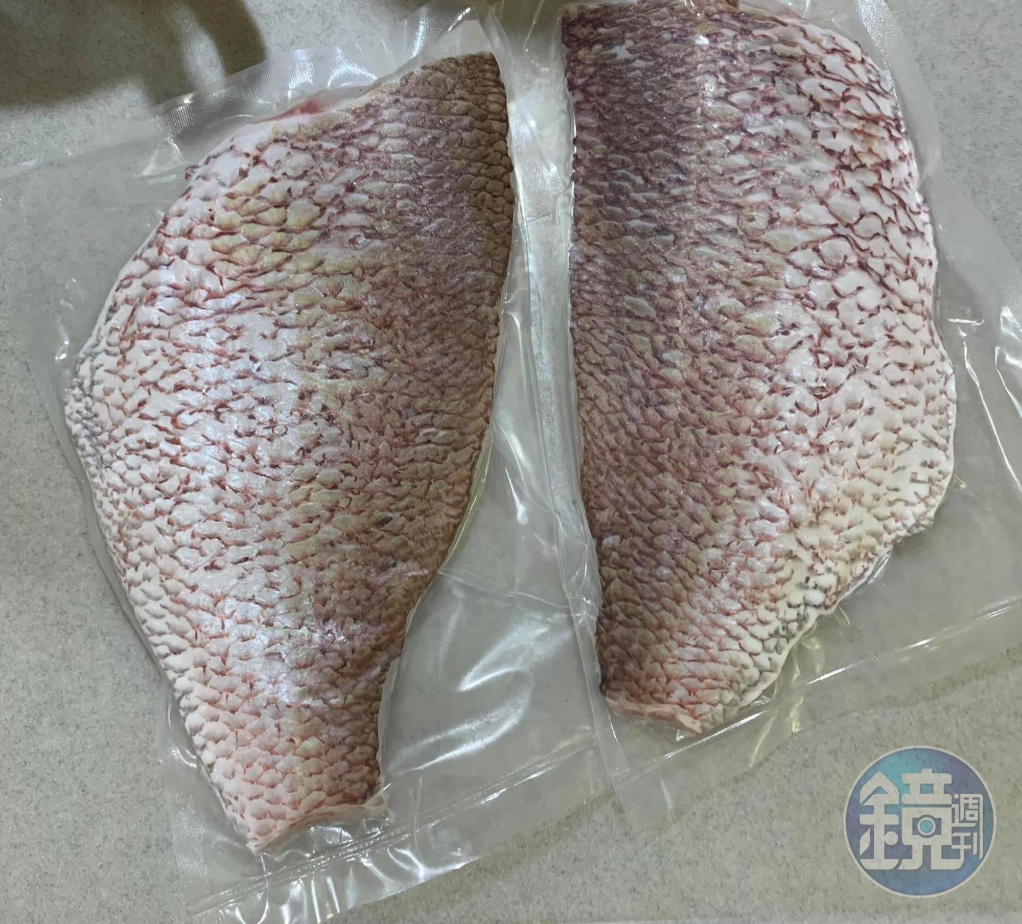 真鯛1尾取兩片肉。