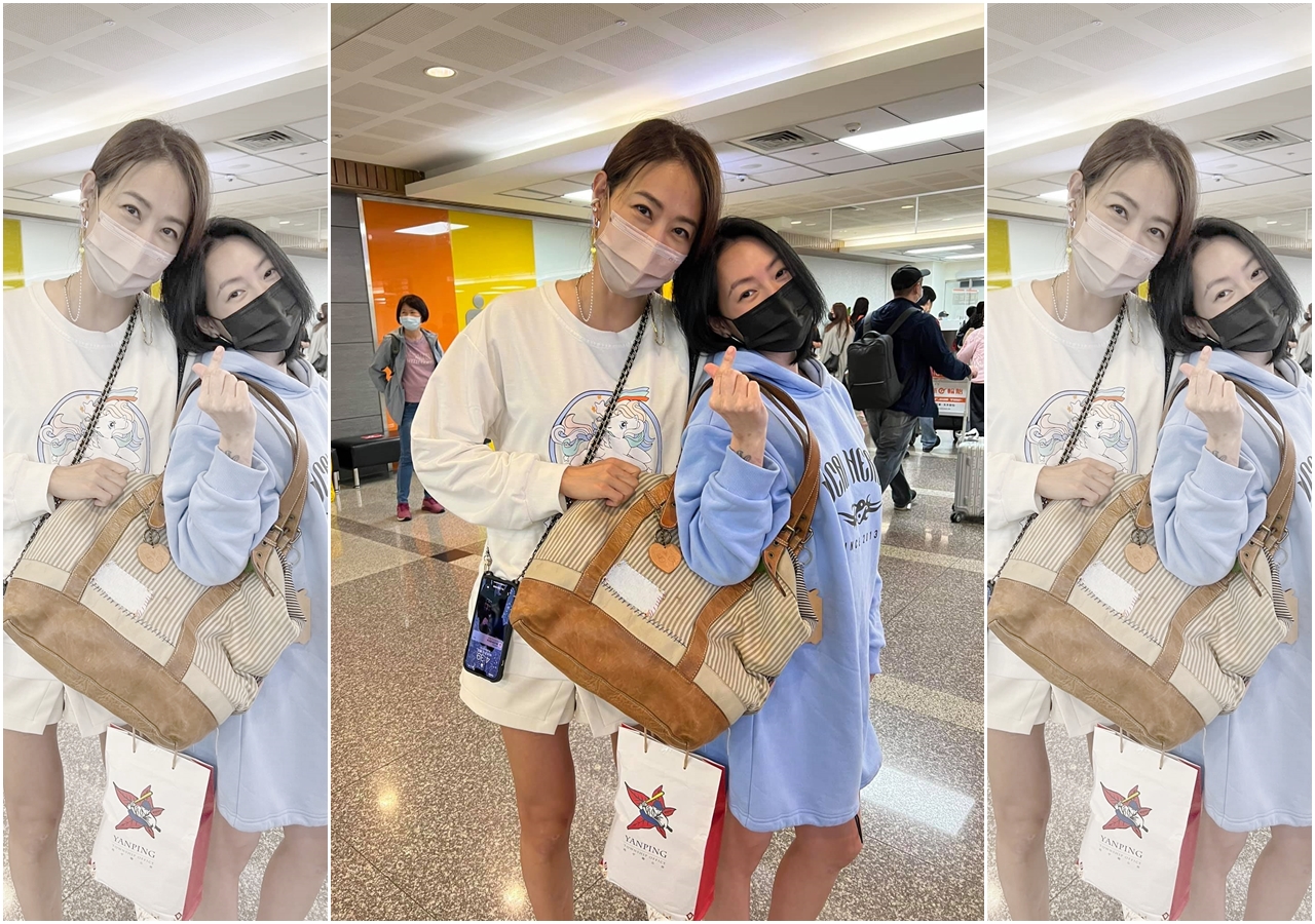 小S的Paul Smith包包用了13年，上面的丹寧補丁是好友賈永婕的愛心手縫DIY。（翻攝自賈永婕的跑跳人生臉書）