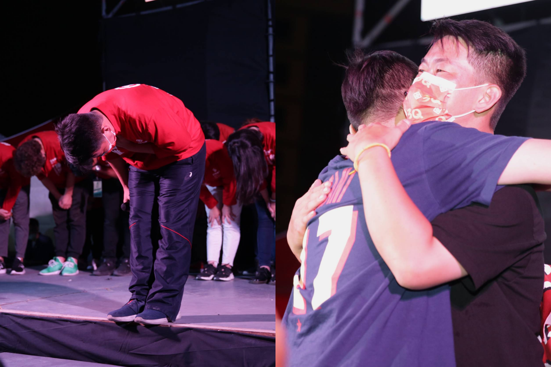 台中市立委陳柏惟昨日被罷免確定，他除了在台上感謝支持者，也與支持者一一擁抱。