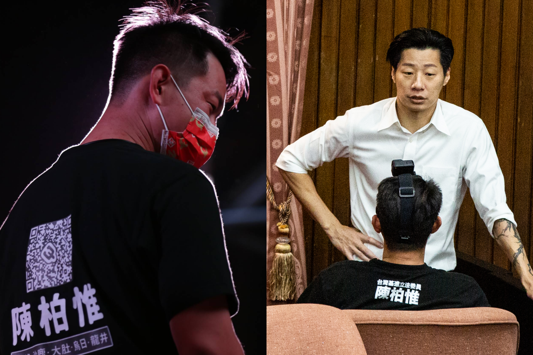 許多人認為，陳柏惟（左圖）被罷免之後，下一個就會是台北中正萬華區的立委林昶佐（右圖）。