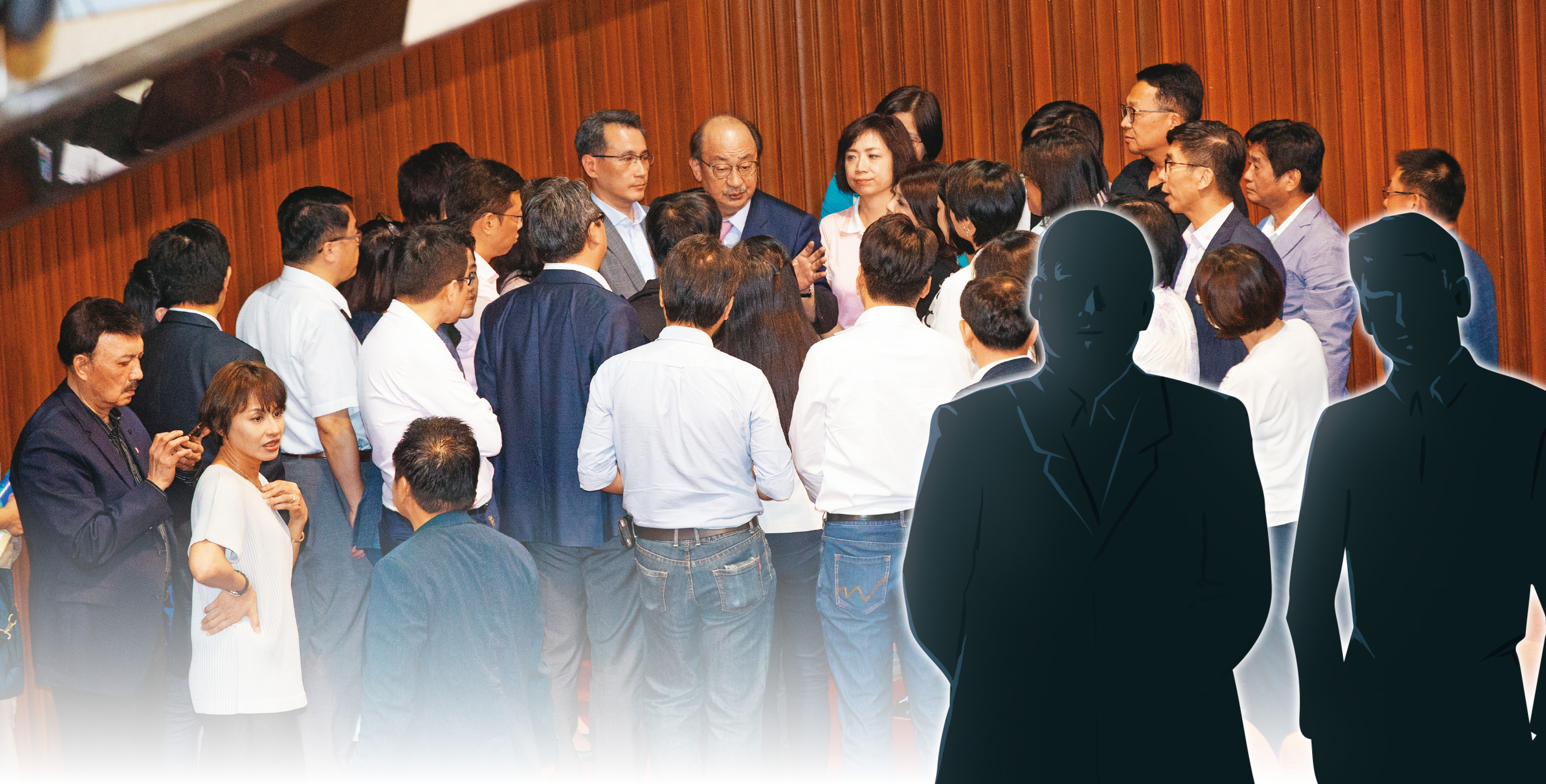 黃國書被爆曾是調查局線民，引起民進黨團一片譁然。如今再爆光明使者的告密者是泛綠兩大咖政治人物。（剪影為示意圖）