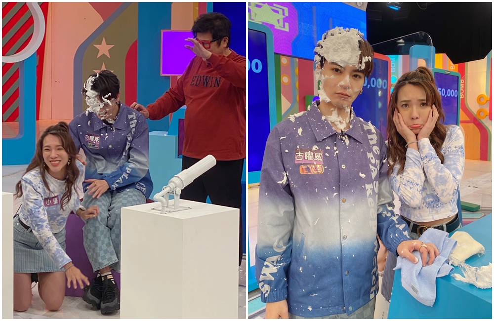 古曜威日前上衛視《歡樂智多星》全新單元錄影，節目錄影現場一度失控。（單純夢想文創事業提供）