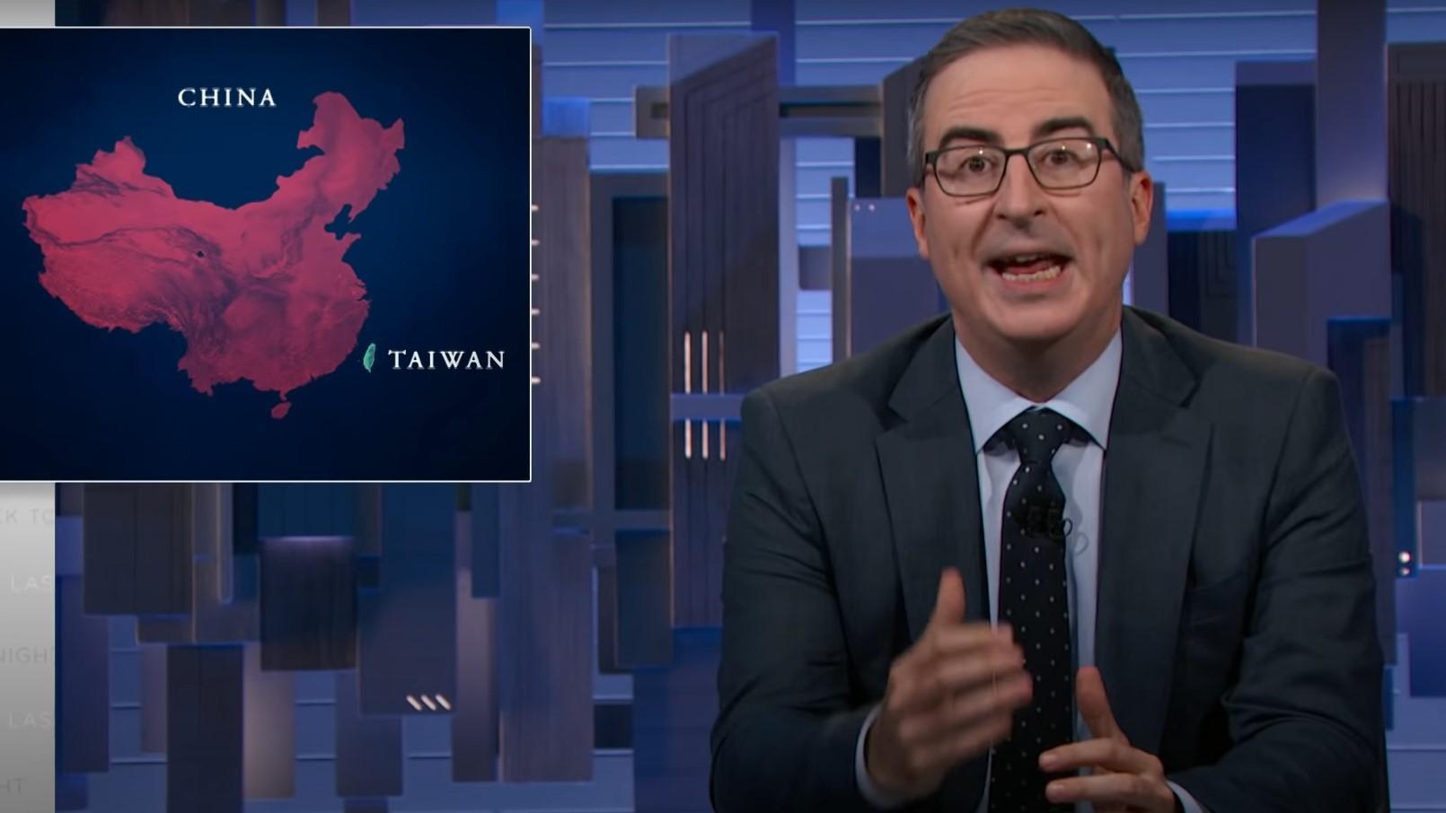 台灣至今在國際上面的困境,多半與中國脫不了關係。(翻攝自Last Week Tonight YouTube頻道)