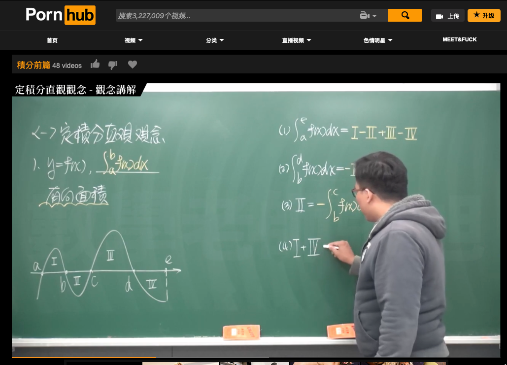 台灣數學老師張旭在知名成人平台上教為微積分，讓他1年賺進750萬元台幣。（翻攝自臉書粉專U-ACG）