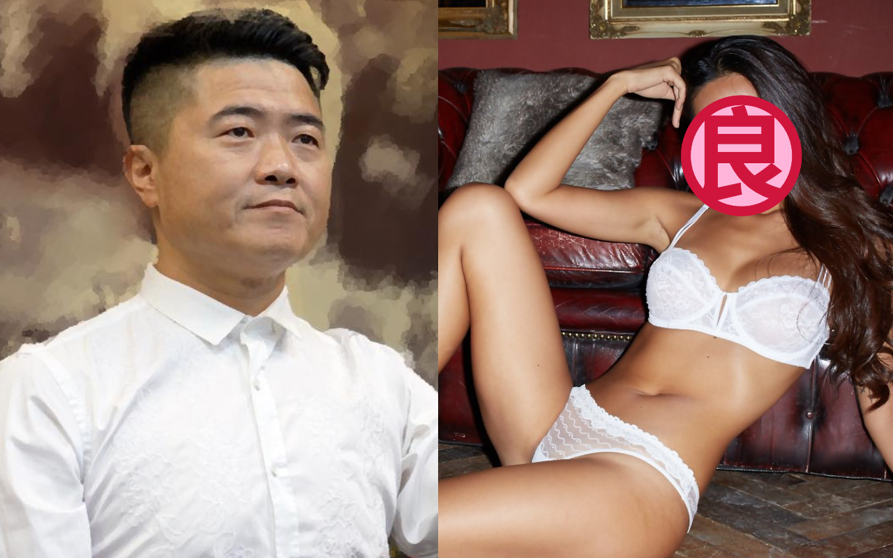 台中黑派大老顏清標之子顏寬恒（左）秀良民證，美豔女星（右）也喊自己有良民證。（翻攝自臉書）