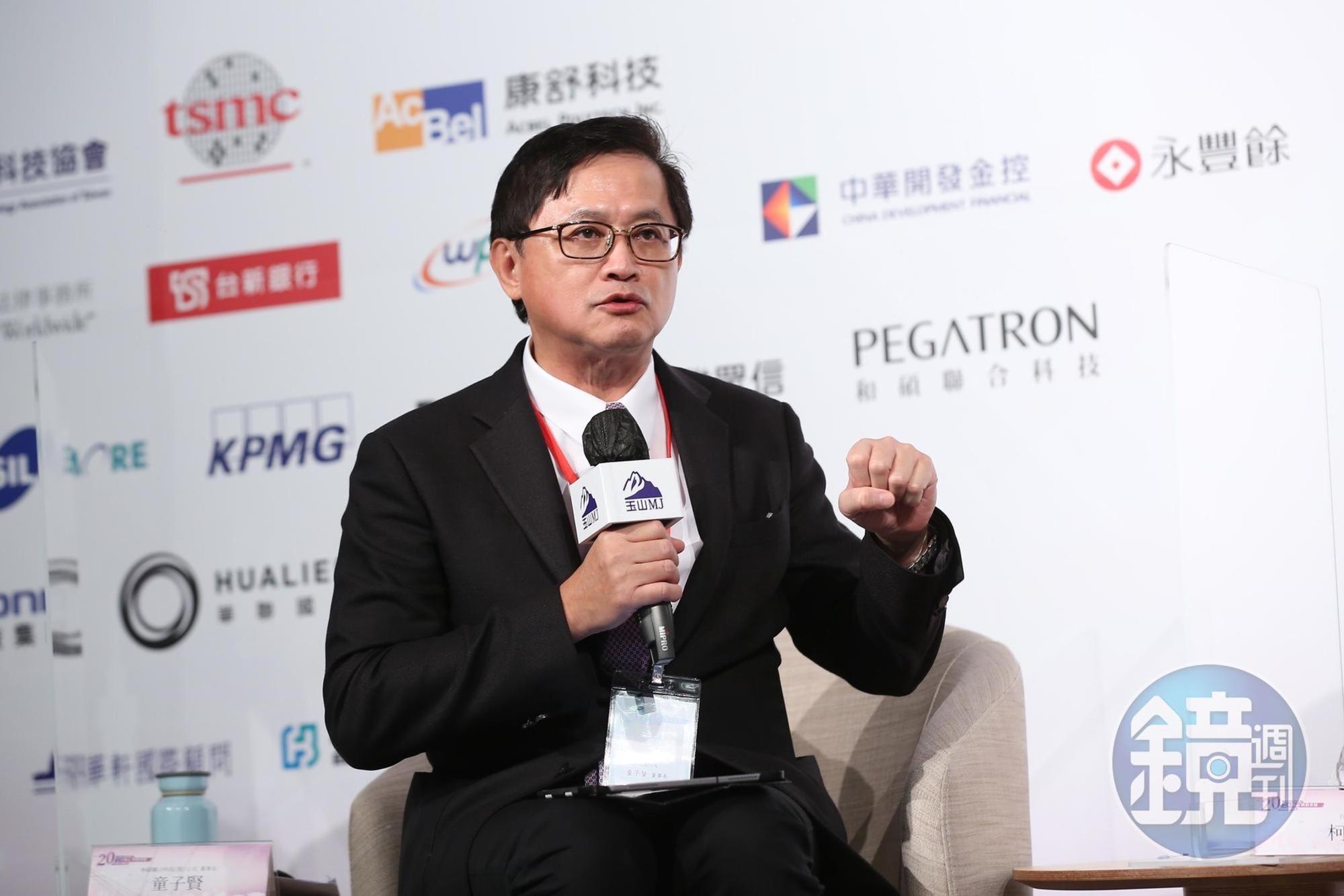 和碩董事長童子賢昨出席玉山科技協會20週年慶,對電子業第四季前景發表看法。