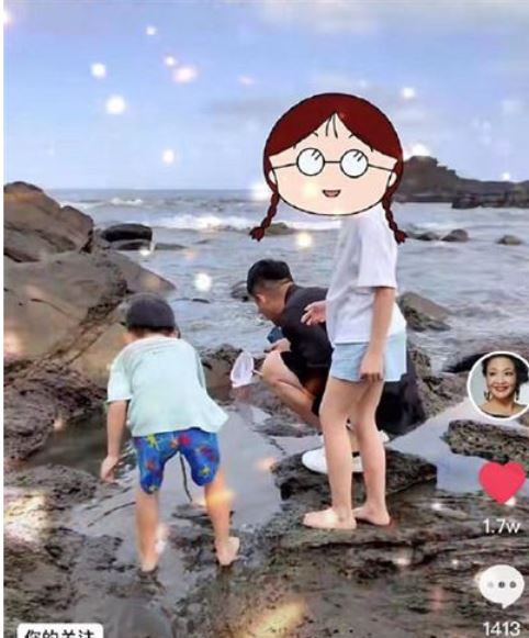 汪小菲回台期間，帶全家人出遊。（翻攝自張蘭微博）