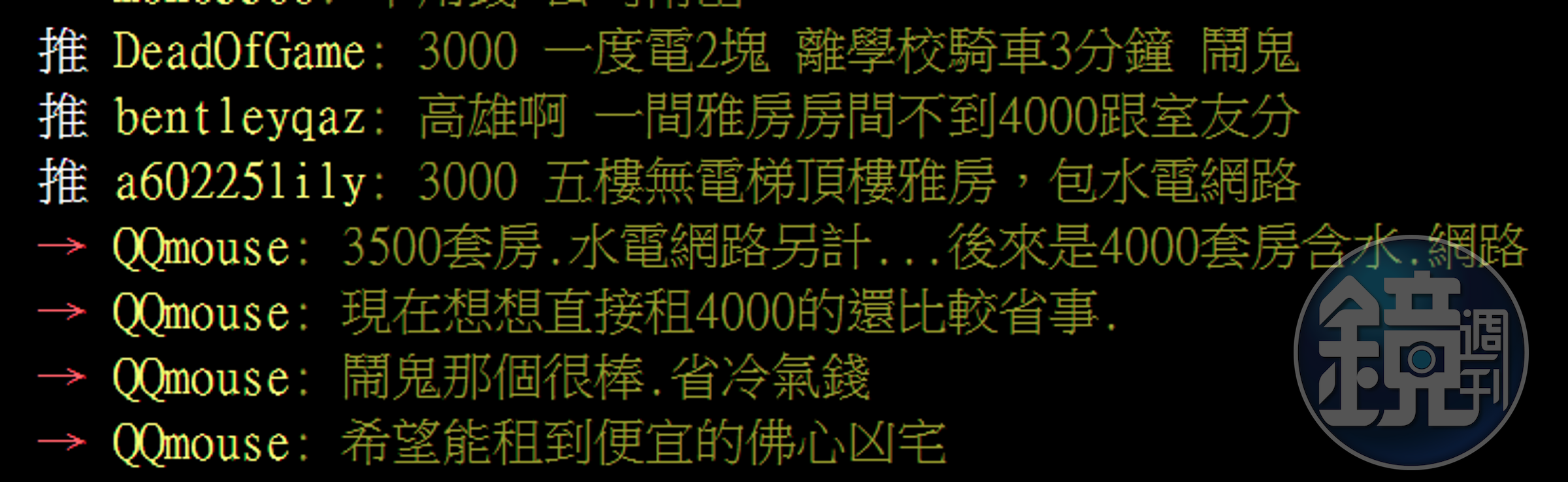 有人許願能租到便宜的佛心凶宅，這樣能省冷氣費。（翻攝自PTT）